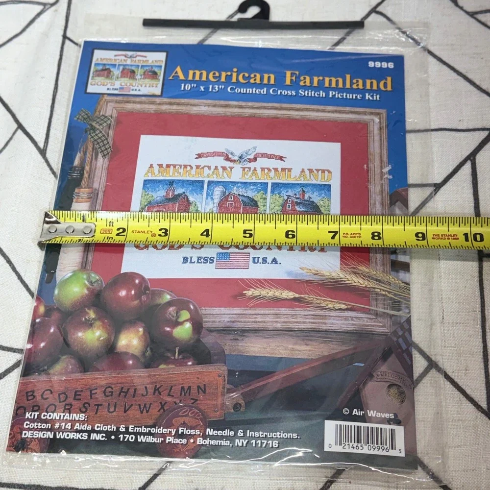 Design Works‎ Cross Stitch Kit 10x13 Multicolor American Farmland God's Country
